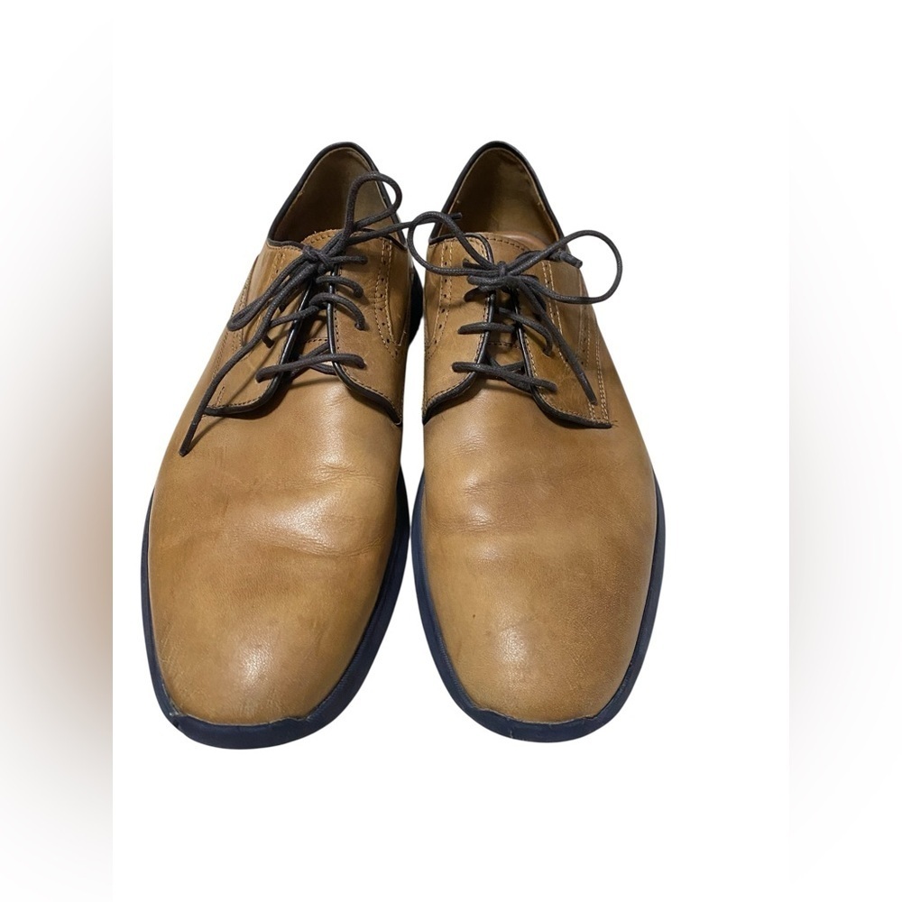 Johnston & Murphy Brown Leather Lace Up Mens Loafers in Size 10.